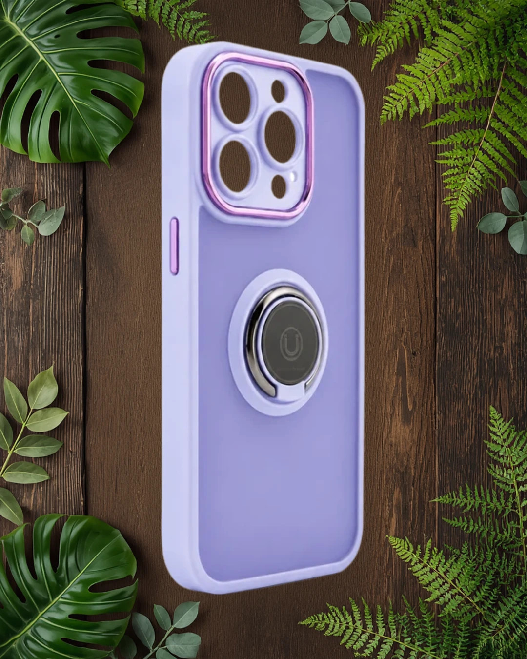 Capa para iPhone 14 Pro com Suporte Magnético Rotativo – Roxo Lavanda